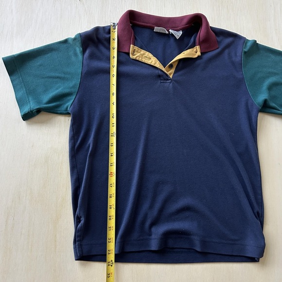 Vintage Cabin Creek Polo Shirt Womens Medium Multicolor Colorblock Short Sleeve - Picture 4 of 6